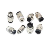 Conector rápido de conducto de aire neumático PC 3 4 5 Rosca exterior M3 M4 M5 M6 M8 01 Conector pasante de enchufe rápido PC3-M3 PC4-M6 PC5-M5(PC6-M6)
