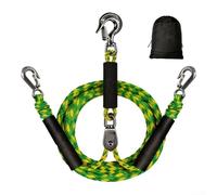Conector rápido de cuerda de remolque de polietileno de 46 cm y 2,4 m de longitud para barcos con hebilla de acero inoxidable 304 a prueba de óxido y cuerda de polietileno (H)