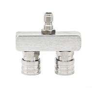 Conector rápido de doble boquilla para lavadoras a presión con enchufe rápido de 1/4 pulgadas para una limpieza eficiente