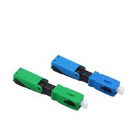 Conector rápido de fibra óptica FTTH, herramienta de montaje de campo de fibra de modo único, cubierta de solapa, 10 Uds., 50 Uds. SC a SC APC/UPC(APC 10pcs)