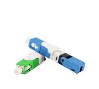 Conector rápido de fibra óptica FTTH, herramienta de montaje de modo único, baja pérdida de inserción, 10 Uds., 50 Uds. APC/UPC(SC-APC 50 pcs)
