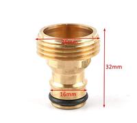 Conector rápido de latón de 1/2" a 3/4" y 1 pulgada for riego de jardín, adaptador de boquilla de grifo, juntas for pistola de agua(Male-3l4)