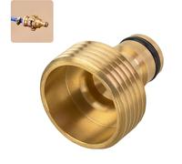 Conector rápido de latón de rosca macho de 1 pulgada, adaptador de grifo con rosca exterior de 1 pulgada y acoplamiento de enchufe para manguera de jardín (compatible con sistema de conexión Gardena)
