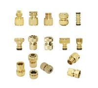 Conector rápido de manguera de rosca de 1/2, 3/4, 5/8, 1 ", accesorios de riego de jardín de latón, manguera de cobre de riego por goteo, acoplador rápido