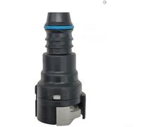 Conector rápido de plástico para línea de combustible de 15,82 mm, cierre a presión de un solo botón para accesorios de tubería de combustible, color negro (recto)