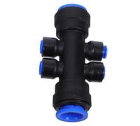 Conector Rápido de Riego por Goteo de 6 Vías, 1/4 y 15 Mm