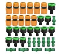 Conector rápido for grifo de manguera, 35 Uds., 3/4 y 1/2 manguera de jardín en pulgadas, conector roscado for grifo, adaptador for riego de jardín