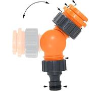 Conector rápido for riego por goteo, adaptador for manguera de grifo de jardín, conector de púas de 4/7 8/11 de 16 mm, junta de tubería de agua macho hembra de 1/2" 3/4" 1", rojo(Orange)