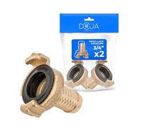 Conector Rapido GEKA DOJA Barcelona - Pack 2-3/4" - para Conector Manguera Latón, Acople Rápido Manguera Universal, Sistema Compatible Geka, Conexión Segura Fácil Uso, Resistente Riego