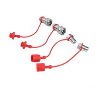 Conector rápido hidráulico, 2 juegos NPT1/10.2 cm NPT3/20.3 cm NPT1/5.1 cm ISO5675 Acoplador de tractor con cubierta antipolvo Válvula de asiento automática de acero al carbono de 4000 PSI para