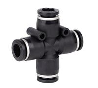 Conector rápido neumático británico de PU para manguera de aire de 5/32, 1/4, 5/16, 3/8 y 1/2 pulgadas, conector PZA de cuatro vías(PZA-3l8)