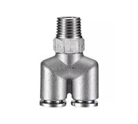 Conector rápido neumático de acero inoxidable 304, tubo de aire de PU en forma de Y, rosca externa de 6, 8, 10 y 12 mm, 1/8, 1/4, 3/8, 1/2, PX8-02, 6-01, 03(PX6-02)