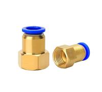 Conector rápido neumático de aire PCF, 5 uds., for tubo de manguera de 4, 6, 8, 10 y 12mm a 1/8 ", 3/8", 1/2 ", 1/4", hilo femenino BSP de latón(PCF10-02 (OD10mm-1I4)