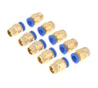 Conector Rápido Neumático Latón 8 mm Rosca Macho 1/4 BSP 10 Unidades Rotación 360° para Herramientas Neumáticas 22 x 13,5 mm