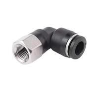 Conector rápido neumático PLF N1/8 N1/4 N3/8 N1/2 NPT Rosca interna en forma de L Tubo británico 5/32 1/4 5/16 3/8 1/2 Manguera de aire de PU(PLF 5l32-N01(NPT1l8))