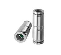 Conector rápido neumático PU PG de 2 piezas, manguera de acero inoxidable 304, conexión de tubería de aire de 8, 10, 12, 14 y 16 mm, elemento neumático reductor recto.(PU-8)