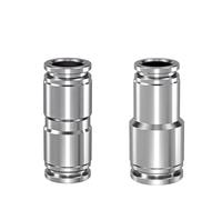 Conector rápido neumático PU PG for manguera de acero inoxidable 304, conexión de tubería de aire de 8, 10, 12, 14 y 16 mm, elemento neumático reductor recto.(PU-14)