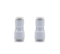Conector Rápido Neumático Reductor Push-to-Connect Blanco - Racor Push-Fit Industrial - Juego de 2 Piezas SYNN (16-12 mm)