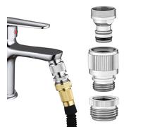 Conector rápido para grifo de fregadero, adaptador de grifo para conexión de fregadero, manguera de ducha/manguera de jardín, conector de grifo para manguera de jardín, lavadora, baño de mascotas,