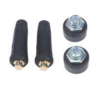Conector rápido para junta de cable de soldadura DKJ10-25, enchufe macho hembra de cobre para cable de 10-25 mm², accesorios de máquina de soldadura 100A-200A, negro y latón, 4 piezas