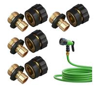 Conector Rápido Para Manguera De Jardín 4 Piezas de 3/4 Pulgada con 4 | Conectores Rápidos de Manguera Macho-Hembra Para Aspersores A Presión Césped