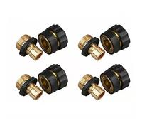 Conector rápido para manguera de jardín macho y hembra de 3/4 pulgadas, kit de lavado a presión de conexión rápida, manguera de agua para jardinería sin fugas, piezas y conectores de riego (4pcs)