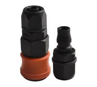 Conector rápido tipo C de acero plástico autoblocante para compresor de aire, tubo de poliuretano, acoplamiento neumático de alta presión con resortes (40PP+40SP)
