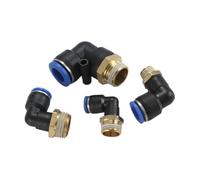 Conector rápido traqueal neumático, codo roscado Pl8-02/4-M5/6-01/10-03(PL6-02)