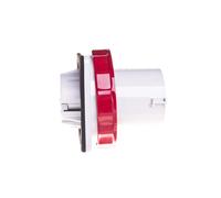 Conector receptor 63A 5P 400V rojo IP67 81883 Mureva