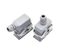 Conector rectangular de alta resistencia HDC HE 10 pines 500 V 16 A Contacto Industrial Power Screw Entrada lateral/superior HDC-HE-10(Top entry)