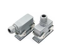 Conector rectangular de alta resistencia HDC HE 16 pines 500 V 16 A contacto conector de tornillo de alimentación industrial entrada lateral/superior HDC-HE-16(Side entry)