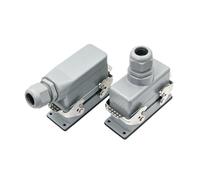 Conector rectangular de alta resistencia HDC HE 16 pines 500 V 16 A contacto conector de tornillo de alimentación industrial entrada lateral/superior HDC-HE-16(Side entry)