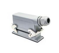 Conector rectangular de alta resistencia HDC HE 24 pines 500 V 16 A contacto conector de tornillo de alimentación industrial entrada lateral/superior HDC-HE-24(Side entry)