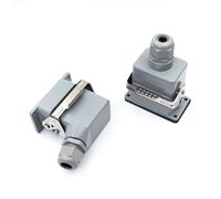Conector rectangular de alta resistencia HDC HE 6 pines 500 V 16 A Contacto Conector de tornillo de potencia industrial Entrada lateral/superior HDC-HE-06(Side entry)