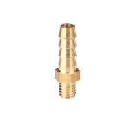 Conector recto, 1 pieza de unión cobre, rosca macho métrica, accesorio tubería latón, M8 M10 M12 M14, espiga manguera, cola recta(6MM M10X1.5)