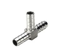 Conector recto, 1 pieza, espiga de manguera recta cruzada SS304, conector de espiga de cola de manguera, accesorio de tubería tipo T tipo Y, accesorio de acero inoxidable de 3 vías(Blue,13mm)