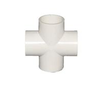 Conector recto de 3 o 4 vías, diámetro interior de 20 mm, 25 mm o 32 mm, tubería de PVC for riego de césped y jardín, accesorios for estanterías de bricolaje(White,4-way 25mm)