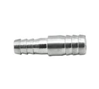 Conector recto de púas for manguera (1 unidad), acero inoxidable 304, color plateado, for sistemas de riego.(6mmx12mm)