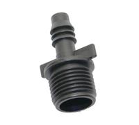 Conector recto de rosca macho negro de 1/2 pulgadas, accesorios de tubería de plomería for riego de jardín, adaptador de tubo de junta, conectores rápidos, 15 Uds.(NO3)