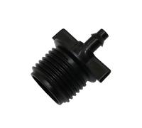 Conector recto de rosca macho negro de 1/2 pulgadas, accesorios de tubería de plomería for riego de jardín, adaptador de tubo de junta, conectores rápidos, 15 Uds.(NO2)