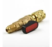 Conector recto de válvula de bola de control manual para aplicaciones HVAC, se adapta a mangueras de carga estándar SAE de 1/4 diseñadas para manejar varios