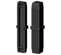 Conector recto para manguito alargador perfil 20 x 20 x 1,5 mm negro