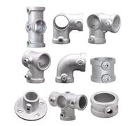 Conector redondo de aleación de aluminio de 32mm, conector en T de codo de tubo de hierro galvanizado for armario de tela Simple, 4 Uds.(8)