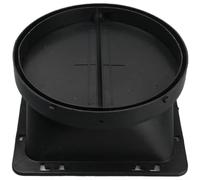 Conector redondo para conducto de obturador de 160 mm, válvula de flujo de aire unidireccional para ventiladores y secadores de baño (negro individual 150)