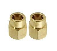 Conector reductor de latón de rosca hembra BSP de 1/2 pulgada a 3/4 pulgadas BSP hembra adaptador de casquillo reductor de cabeza hexagonal para aire, agua y aceite (paquete de 2)