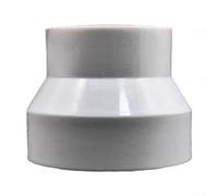 Conector reductor de PVC para conductos de aire, accesorio de tubería redonda de 100-200 mm, compatible con sistemas de conductos de ventilación, diseño de flujo de aire suave, fácil de instalar, para