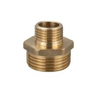 Conector reductor de rosca, conector boquilla hexagonal for tubería latón 1/8, 1/4, 3/8, 1/2 y 3/4 pulgadas, adaptador acoplamiento rápido, macho a, for agua, aceite gas(1l2 to 1,10 pcs)