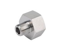 Conector reductor de tubería de acero inoxidable 304 con rosca hembra a macho BSP de alta presión, 1 unidad(1l2 BSPP-3l4 BSPT)