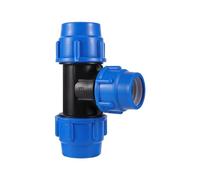 Conector reductor en T de PVC y PE for tubería de 20/25/32/40/50 mm, divisor de agua for riego agrícola y de jardín, conector de conversión azul.(50 x 32 x 50)
