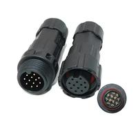 Conector resistente al agua M16, IP68 y enchufe de 2/3/4/5/6/7/8/9/10/11/12 pines, conectores de aguja sólida de acoplamiento macho y hembra, 1 Uds.(ZSJ-M16-12P)